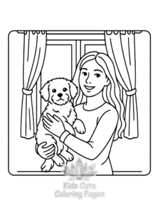 Cozy Dog Days coloring page for boys, printable at home