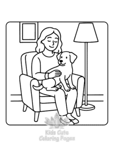 Cozy Dog Days coloring page for boys, printable at home
