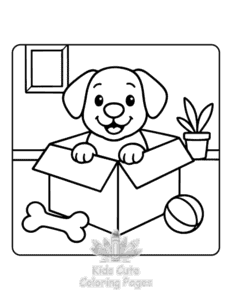 Free Cozy Dog Days coloring pages to print at home