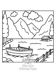 Cozy Europe coloring page for boys, printable at home