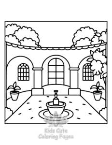 Free Cozy Europe coloring pages to print at home
