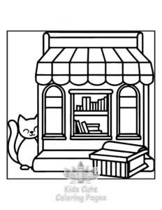 Cozy Europe coloring page for classroom activities