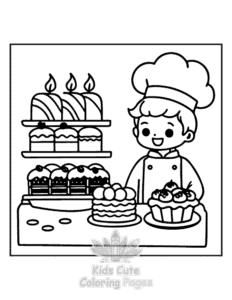Easy Cozy Europe coloring sheet for young children