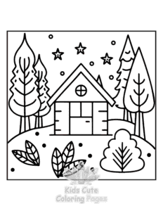 Easy Cozy Europe coloring sheet for young children