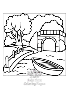 Easy Cozy Europe coloring sheet for young children