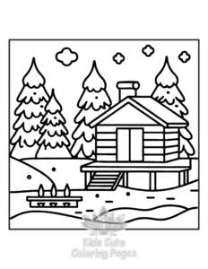 Cozy Europe coloring page for classroom activities