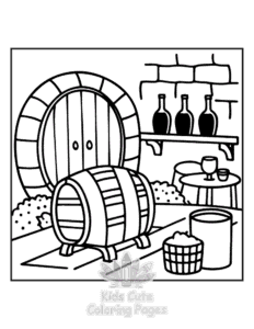 Free printable Cozy Europe coloring page for kids