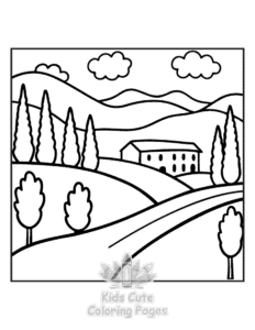 Free Cozy Europe coloring pages to print at home