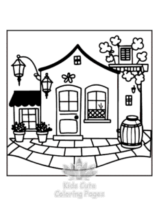 Free Cozy Europe coloring pages to print at home