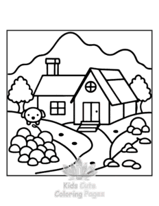 Free printable Cozy Europe coloring page for kids