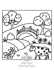 Printable Cozy Europe coloring sheet for preschoolers