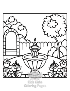 Easy Cozy Europe coloring sheet for young children