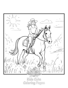 Free printable Cozy Girl with Summer Vibes coloring page for kids