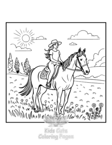 Cozy Girl with Summer Vibes coloring page for boys, printable at home