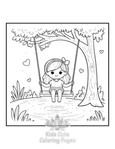 Free Cozy Girl with Summer Vibes coloring pages to print at home