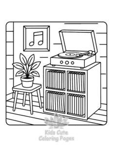 Easy Cozy Home Moments coloring sheet for young children