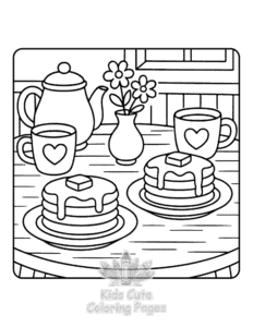 Easy Cozy Home Moments coloring sheet for young children