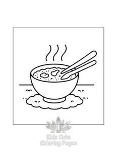 Cozy Japan coloring page for girls, free to print