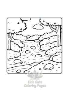 Simple Cozy Japan coloring page for toddlers