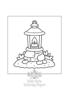 Simple Cozy Japan coloring page for toddlers