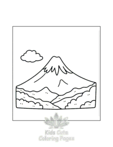 Cozy Japan coloring page for classroom activities