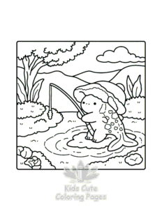 Printable Cozy Japan coloring sheet for preschoolers