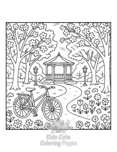 Free printable Cozy Landscape coloring page for kids