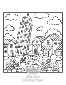 Free Cozy Landscape coloring pages to print at home