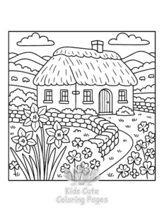 Free printable Cozy Landscape coloring page for kids