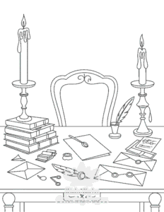 Printable Cozy Spaces coloring sheet for preschoolers