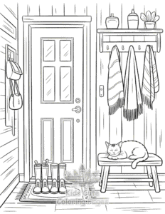 Free Cozy Spaces coloring pages to print at home