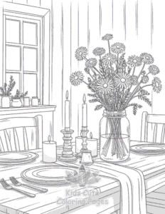 Free Cozy Spaces coloring pages to print at home