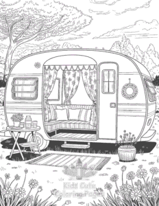 Easy Cozy Spaces coloring sheet for young children