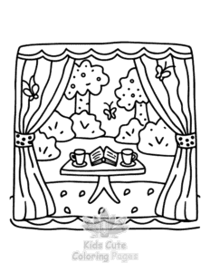 Cute Cozy Eras coloring page for girls, free to print