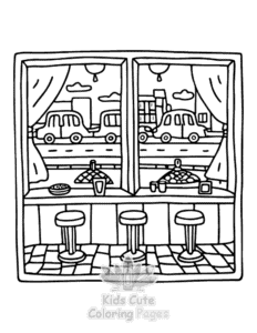 Printable Cute Cozy Eras coloring sheet for preschoolers