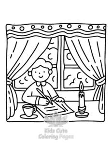 Cute Cozy Eras coloring page for girls, free to print