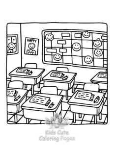 Cute Cozy Eras coloring page for classroom activities