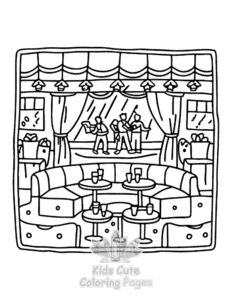 Free printable Cute Cozy Eras coloring page for kids