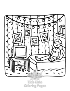 Cute Cozy Eras coloring page for boys, printable at home