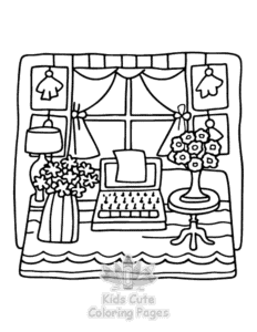 Cute Cozy Eras coloring page for girls, free to print