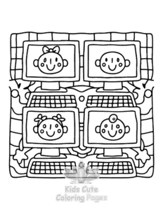 Printable Cute Cozy Eras coloring sheet for preschoolers