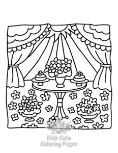 Simple Cute Cozy Eras coloring page for toddlers