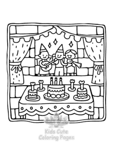Free printable Cute Cozy Eras coloring page for kids