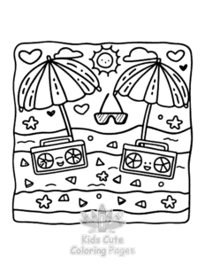 Simple Cute Cozy Eras coloring page for toddlers