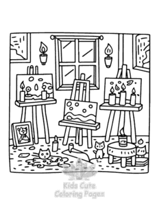Cute Cozy Eras coloring page for girls, free to print