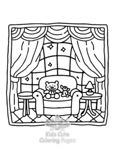 Cute Cozy Eras coloring page for girls, free to print