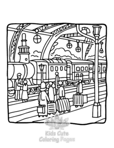 Easy Cute Cozy Eras coloring sheet for young children