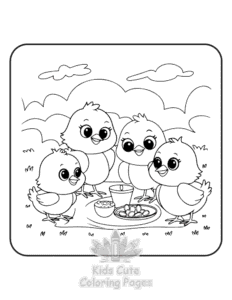 Cute Easter coloring page for girls, free to print