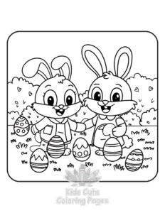 Cute Easter coloring page for classroom activities