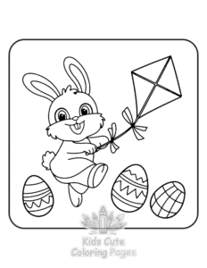 Easy Cute Easter coloring sheet for young children